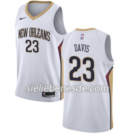 Herren NBA New Orleans Pelicans Trikot Anthony Davis 23 Nike 2017-18 Weiß Swingman